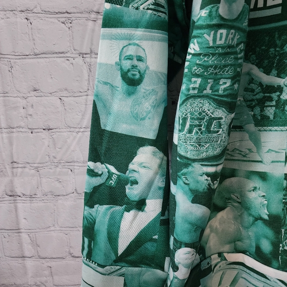 UFC Hall Of Fame All Over Graphic Print Full Zip Jacket with Pockets - Picture 8 of 10